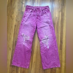 Ariat pink distressed jeans